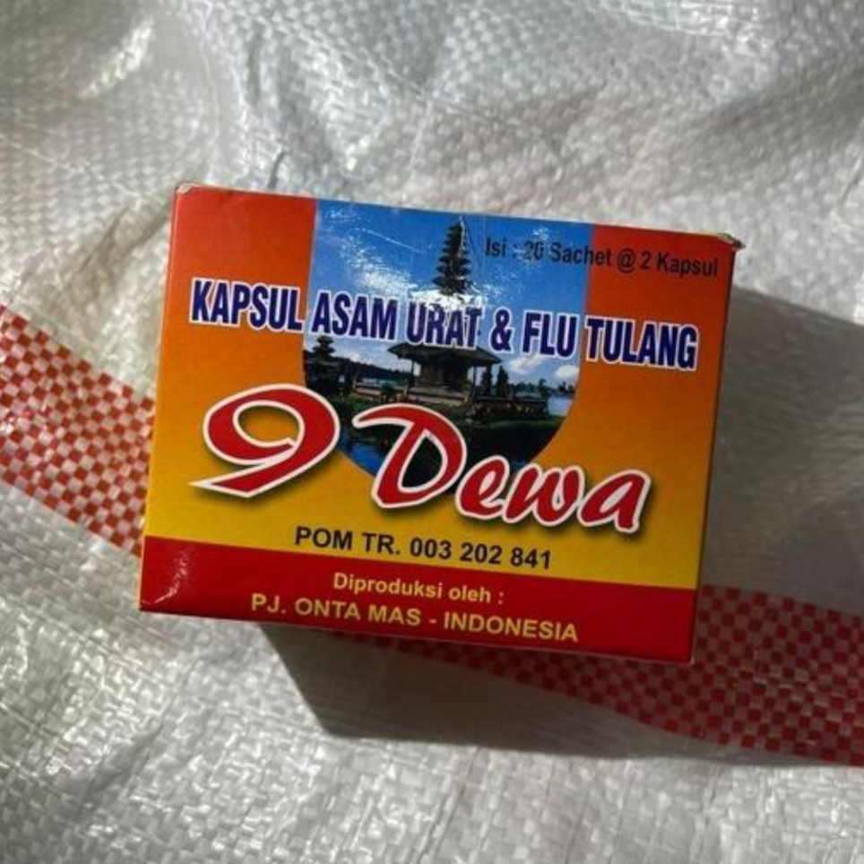 MS20 Ramuan Kapsul 9 Dewa  Herbal Tradisional Suplemen kesehatan Asam Urat & Flu Tulang DLL
