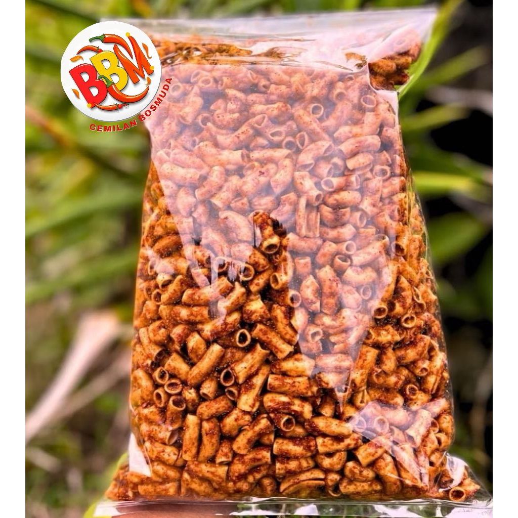 

MAKARONI BANTET / BANTAT KRIUK PEDAS DAUN JERUK 500 GRAM BUMBU MELIMPAH