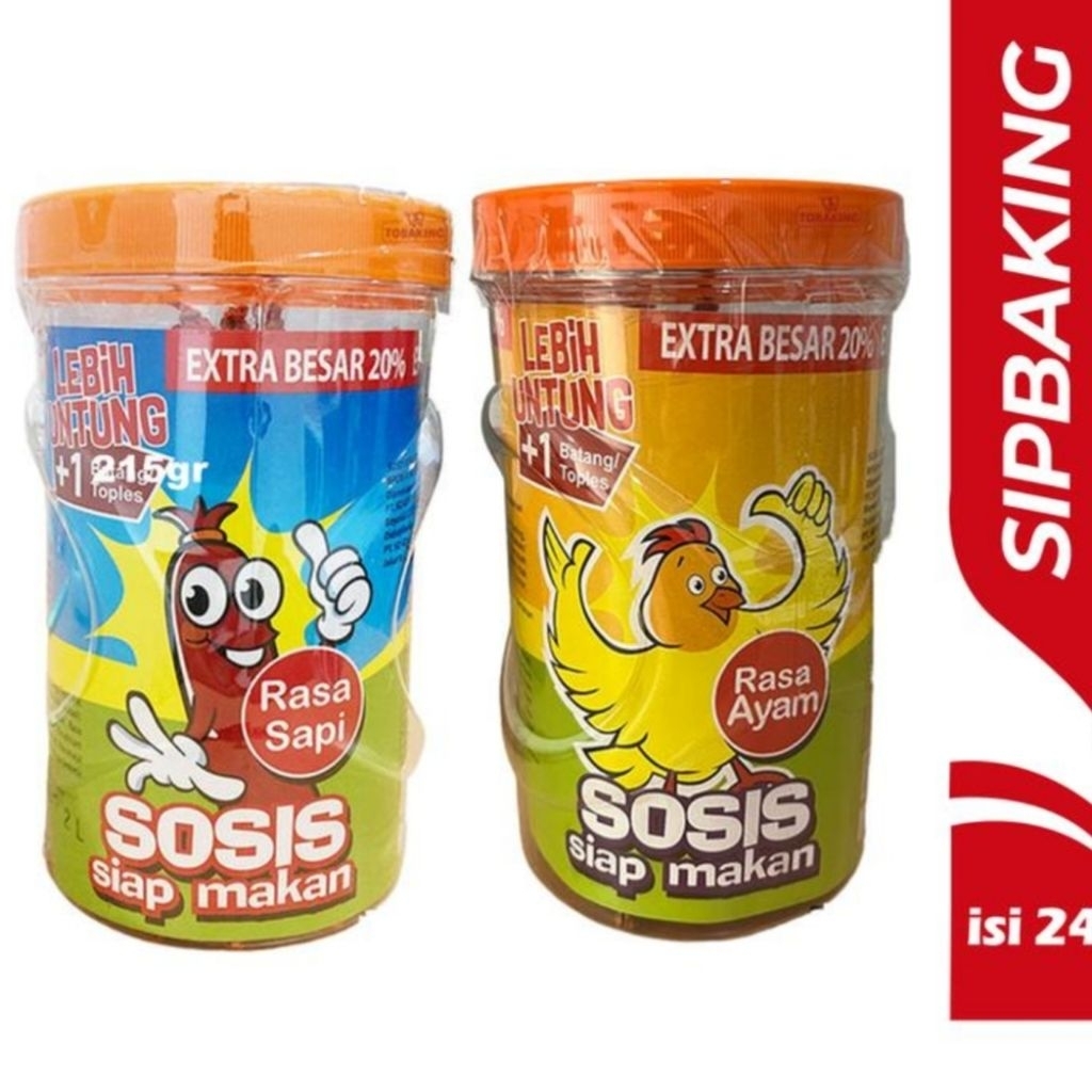 

[ 1 Karton - 6 Toples ] Sosis So Nice Siap Makan Toples 525 Gram - Rasa Ayam dan Sapi