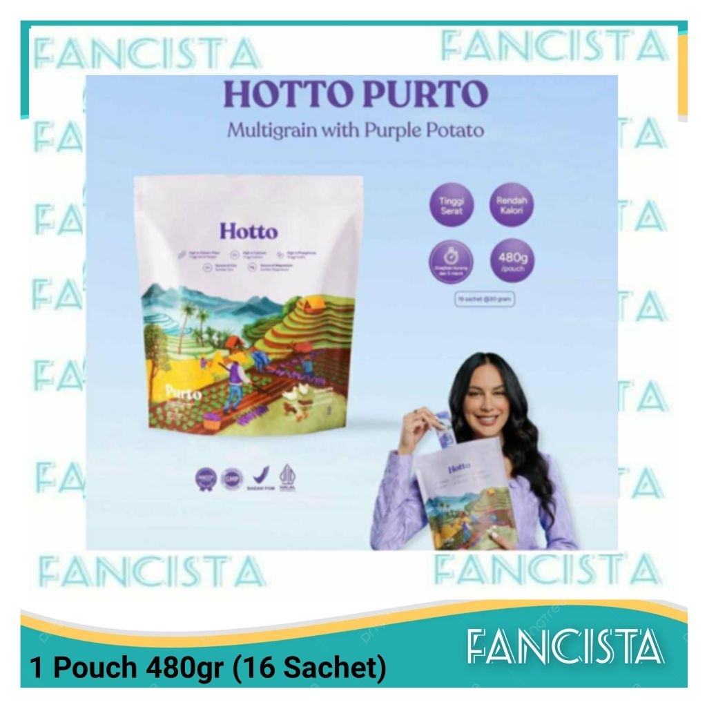 

HOTTO Purto Multigrain Oat Ubi Ungu Pouch 16 Sachet Sereal Sarapan Sehat