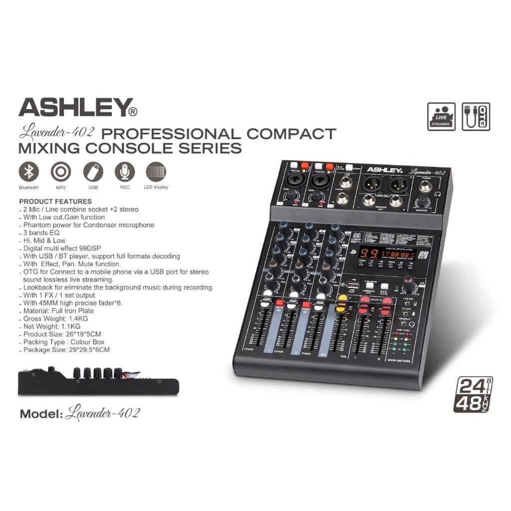 ASHLEY LAVENDER 402 MIXER MINI SUARA JERNIH
