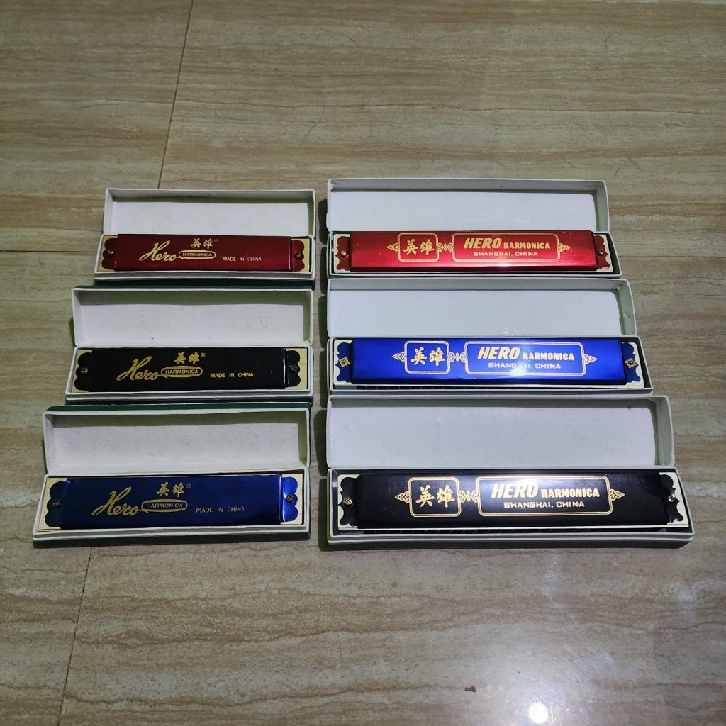 Alat Musik Harmonica / Harmonika Warna Besar Dan Kecil Merk Hero