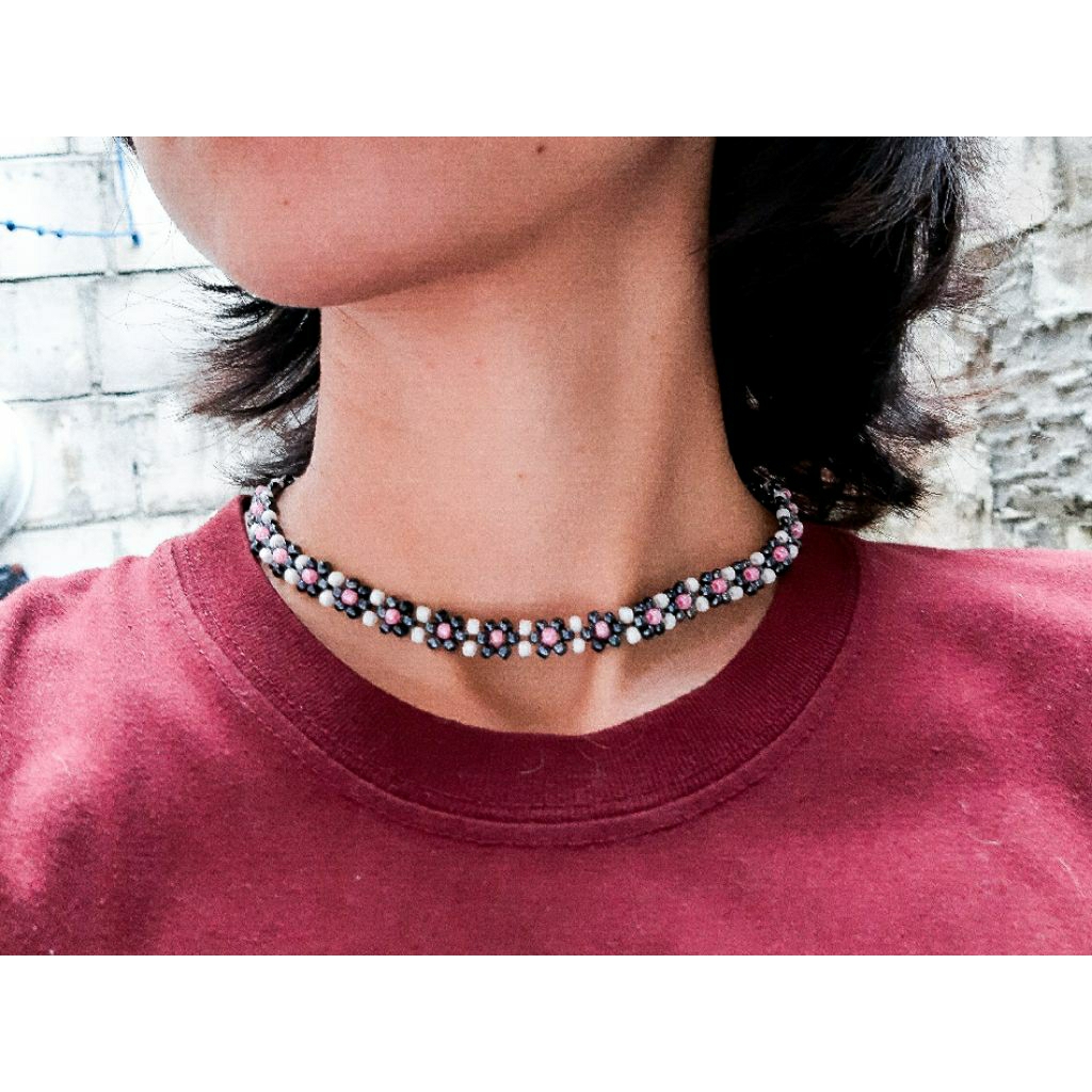 Kalung Daisy | Beads Jewelry | Kalung Manik | Choker Aesthetic