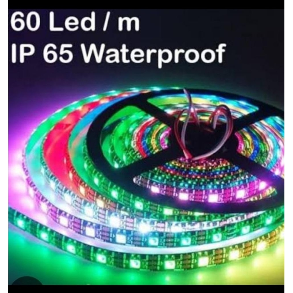 smart LED RGB Strip WS2812B Individual Addressable SMD5050 pcb putih