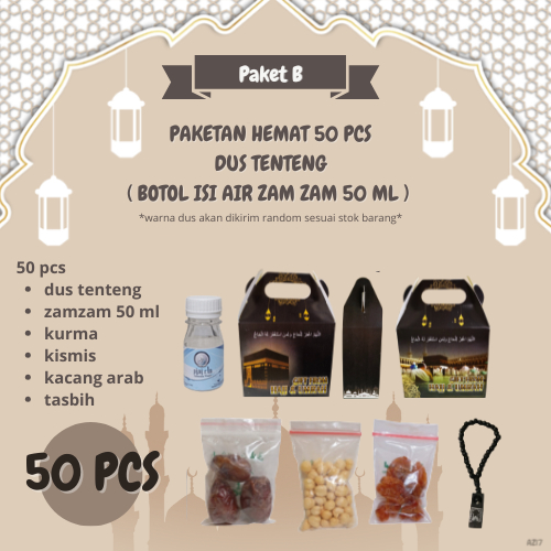 

paketan hemat tasbih teng teng untuk oleh oleh haji dan umroh 50 pcs ( botol isi air zam zam 50 ml )