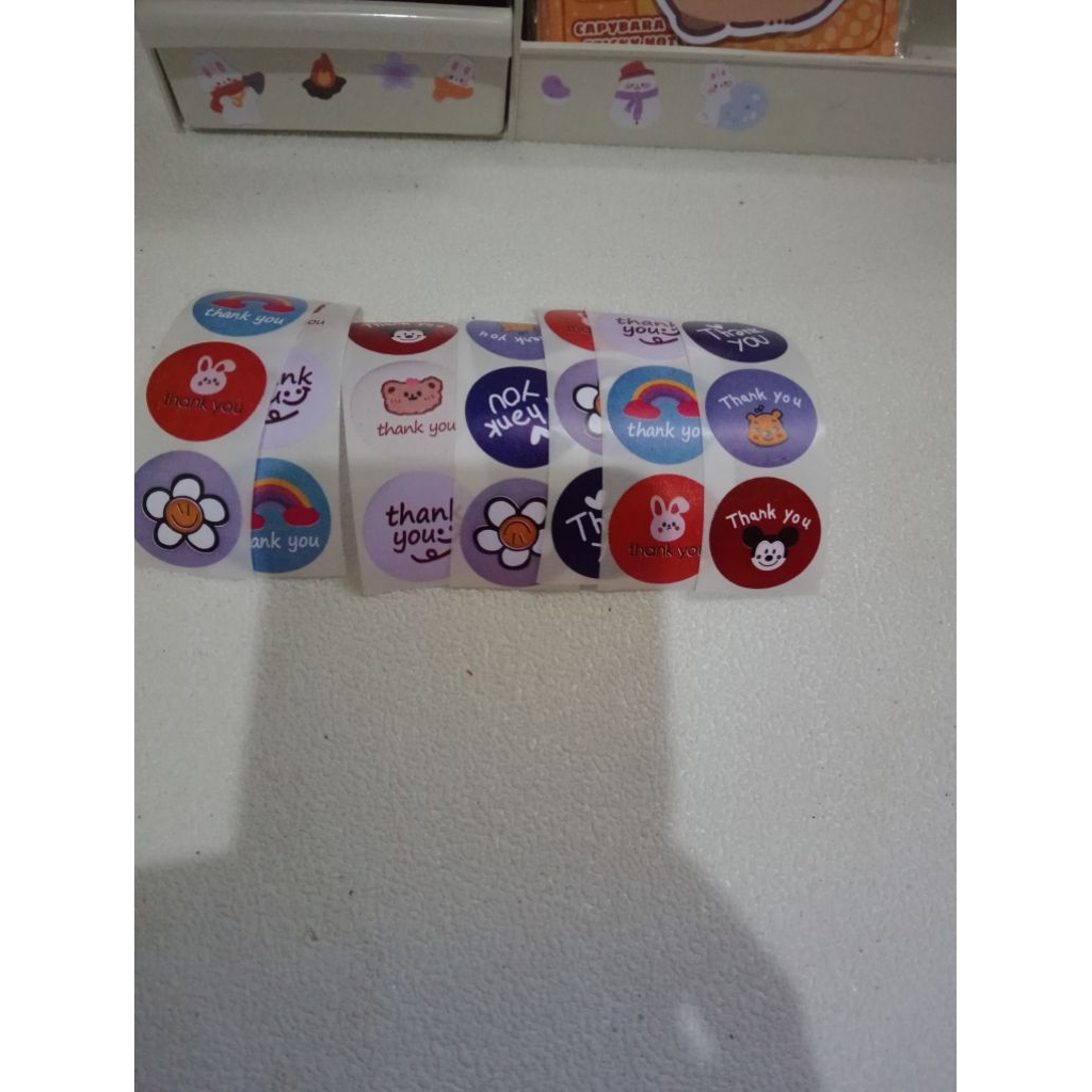 

Stiker thank you isi 50pcs/stiker label makanan/stiker toples/stiker hampers