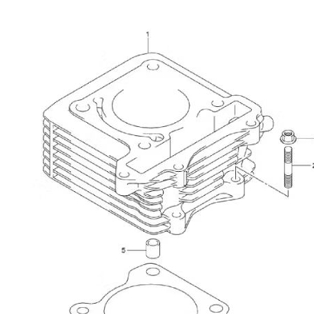 cylinder block seher satria fu karburator / injeksi original
