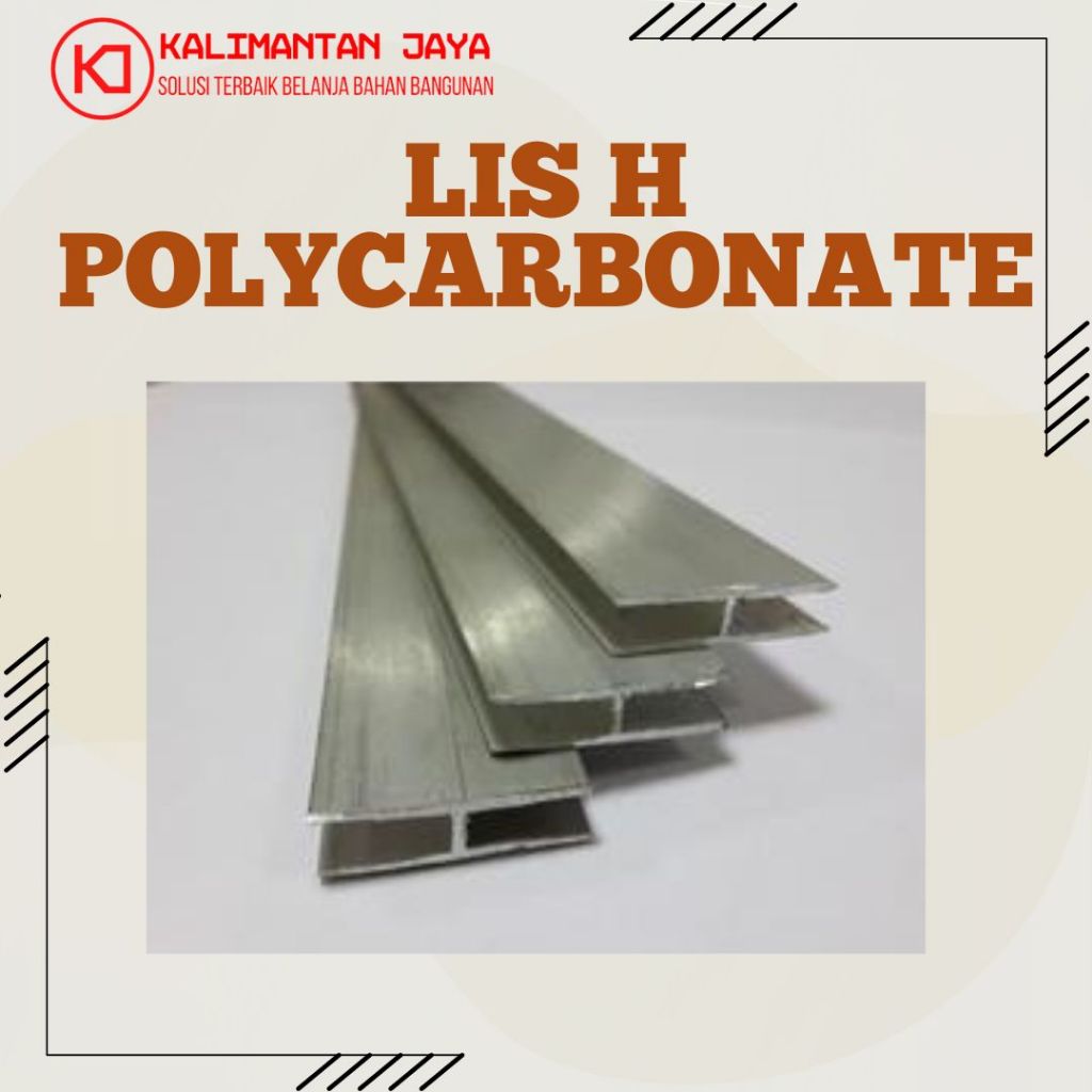 Profil List H/ lis h sambungan aluminium kanopi 6 meter Alumunium Atap Twinlite / Slite / Solite (HA