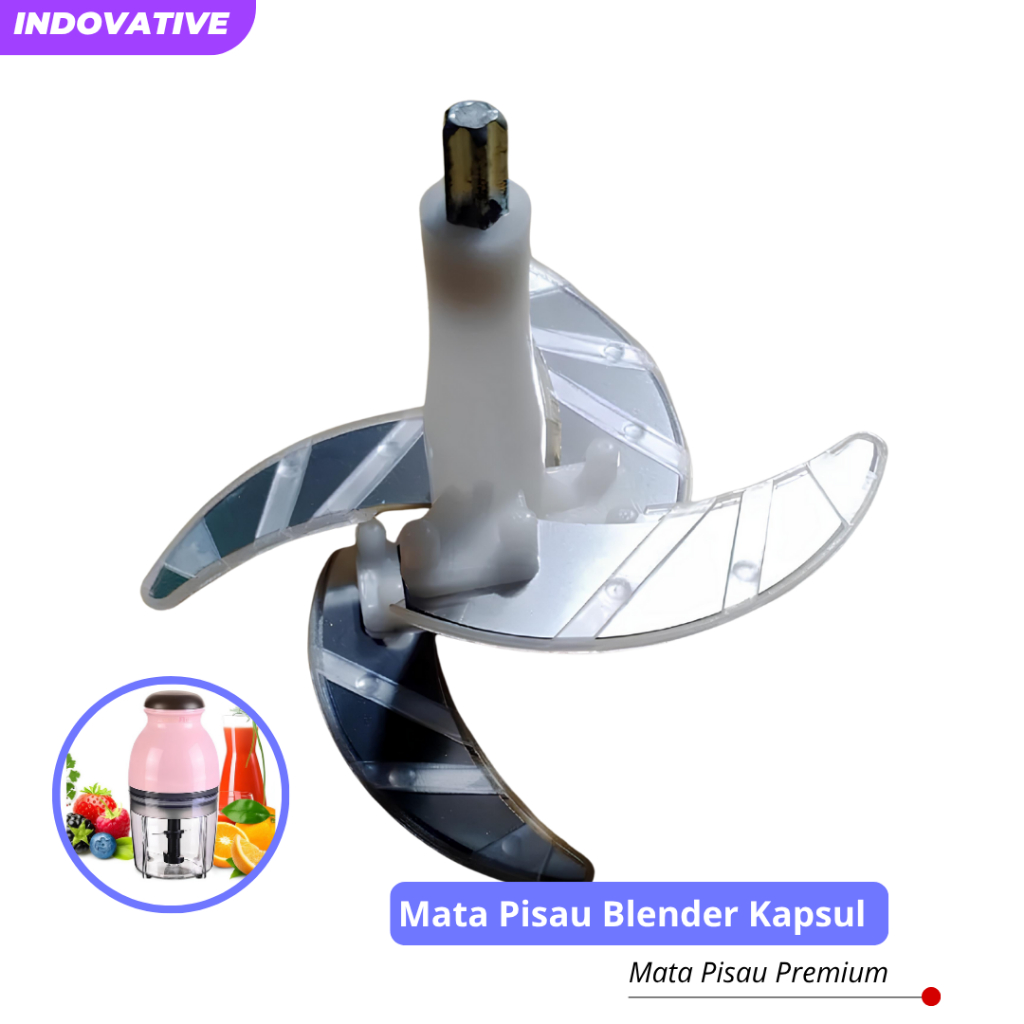 INDOVATIVE - MATA PISAU CHOPPER DAGING 2 LITER 3 Liter 4 liter 4L Blender Capsule STAINLESS STEEL te