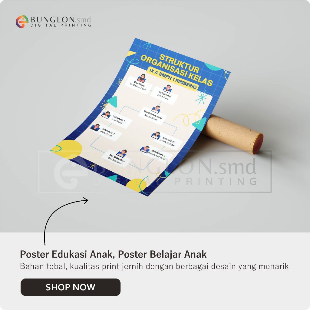 

Poster Struktur Organisasi Kelas Model Biru