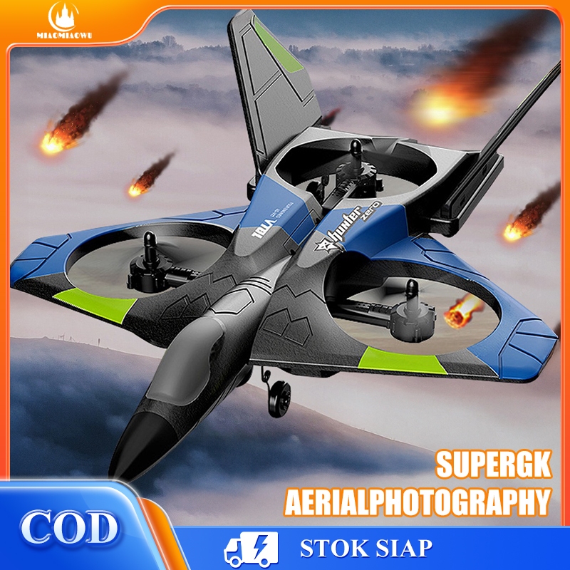【New】V27 RC Remote Control Airplane 2.4GHz rc plane RC Jet Fighter Stunt Airplane with Night light 3