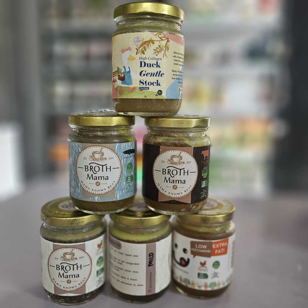 

BROTHMAMA - Homemade Premium BONEBROTH/Baby Chicken/Gabus/Grassfed Beef/Oridan Chicken Mild/Duck Gentle Stock