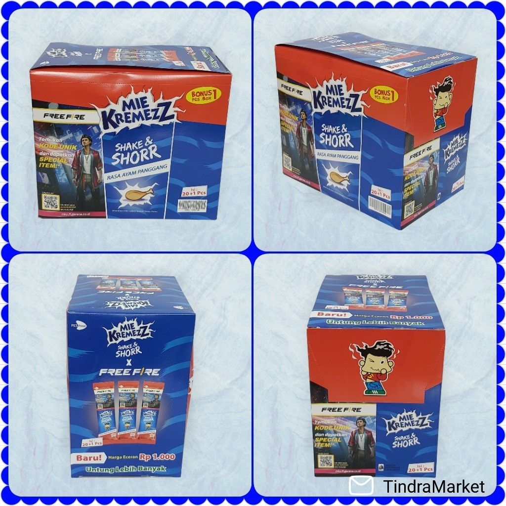 

Mie Kremezz Shake & Shorr rasa Ayam Panggang 1 Pak