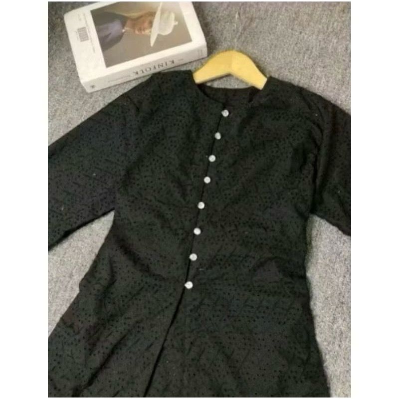 Chea Tunik Katun Bordir (Katbol Katun Bolong) / Tunik Kondangan / Atasan Wanita Katun Bolong/ Tunik