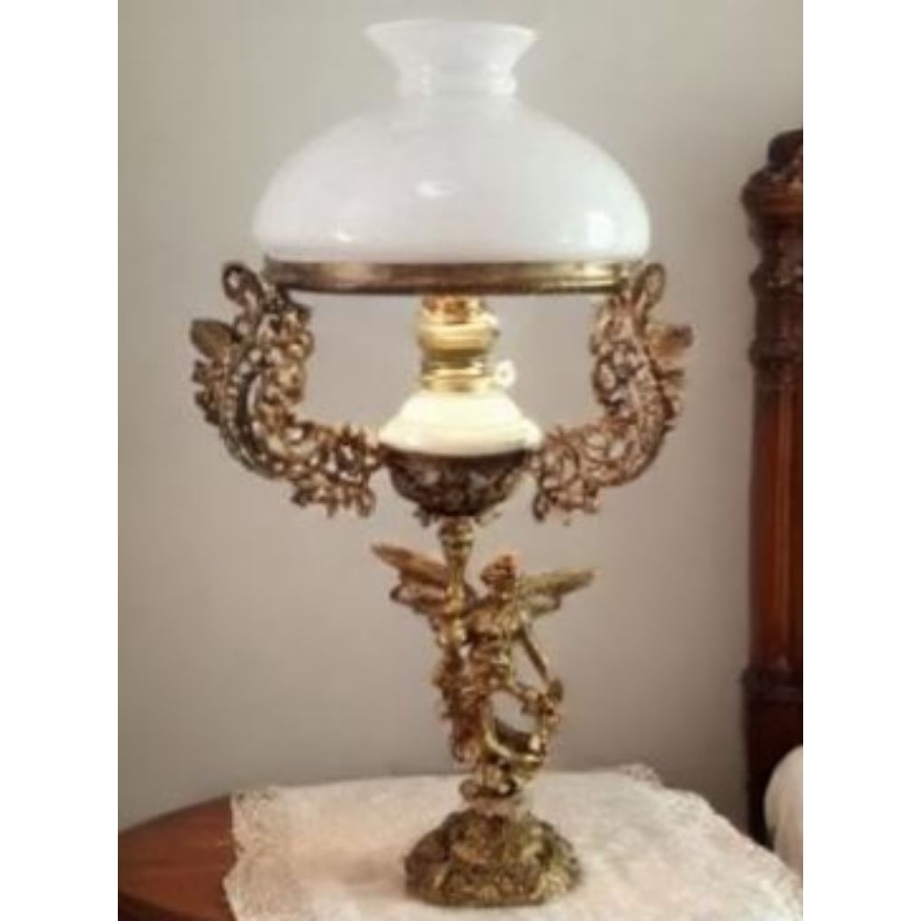lampu standing hias antik,lampu meja diameter 28cm