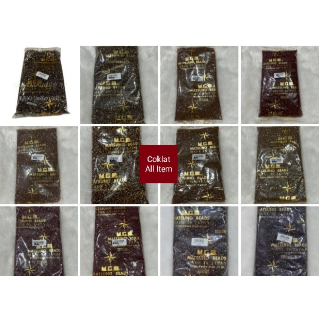 50gr { Khusus COKLAT } PAYET MGB 11/OC & 12/OC ORI 100% / Payet Patahan bambu kecil / Payet JEPANG O