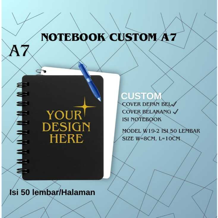 

Notebook Mini Motif Ukuran A7 Catatan Isi 50 Lembar - Bisa Custom Nama Sendiri