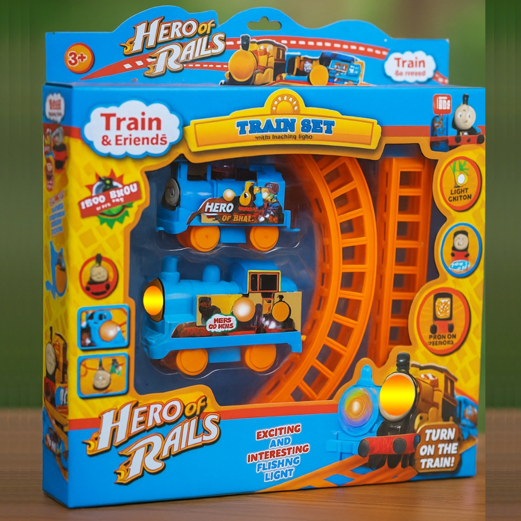 Mainan Kereta 3 Gerbong 999C Kereta Keretaan Set Train Track