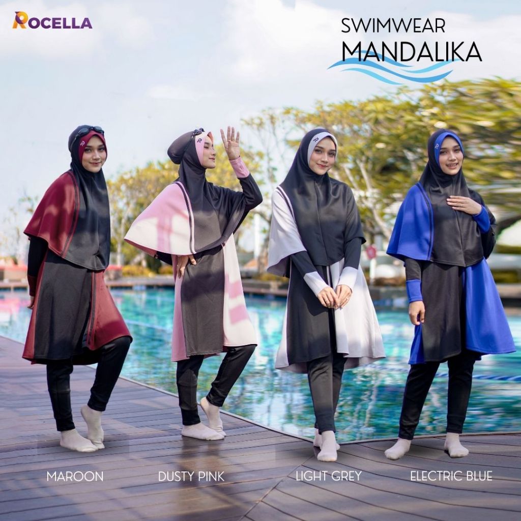Baju Renang Wanita Muslimah Rocella Swimwear Mandalika