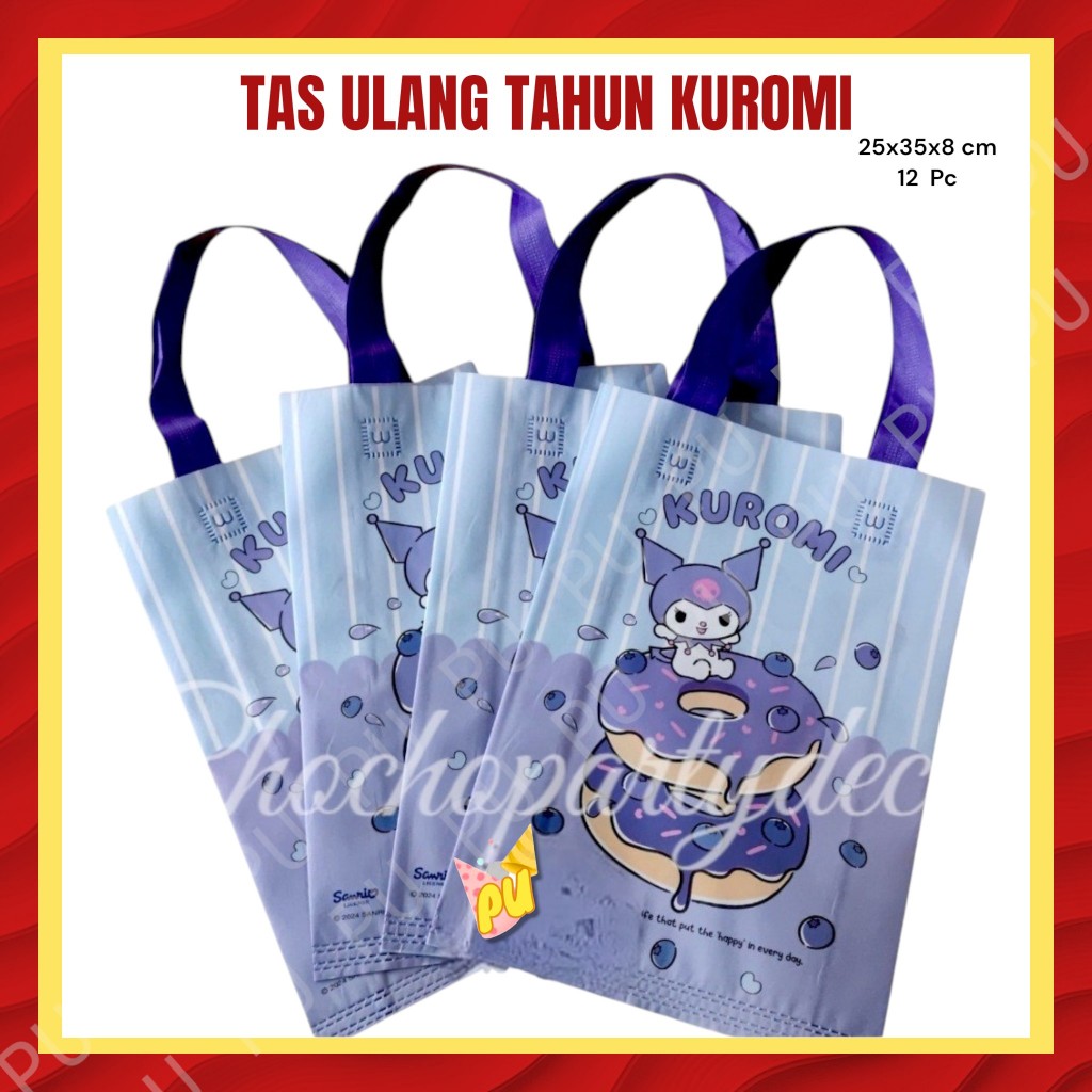 

Tas Ulang Tahun KUROMI B Isi 12 / Goodie Bag Kuromi Sanrio