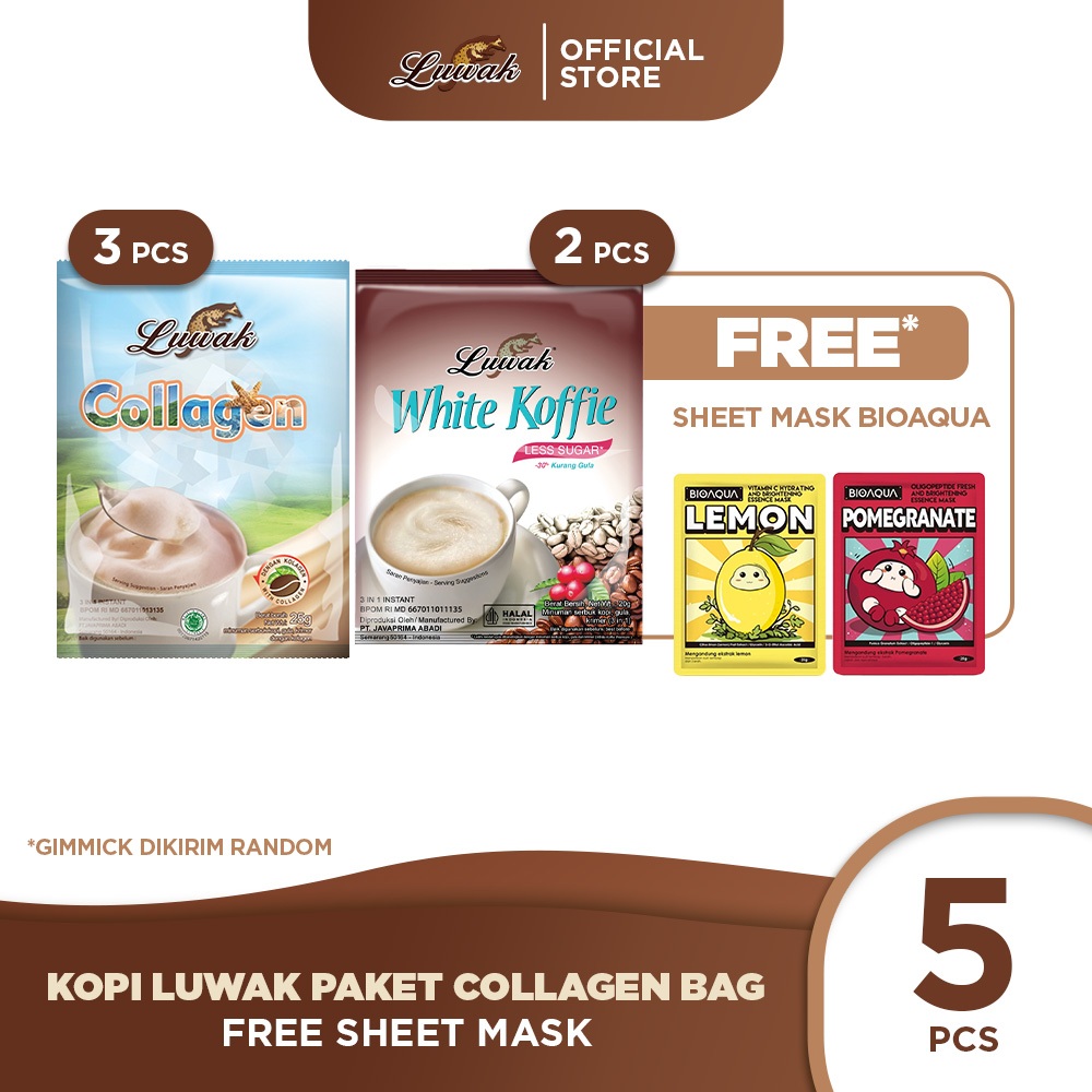 

Kopi Luwak Paket Collagen Renceng - Free Sheet Mask