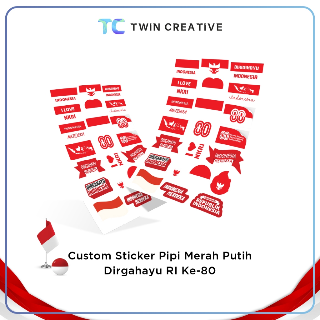 

Twindigital Stiker Pipi Merah Putih 17 Agustus Tema Kemerdekaan - Dirgahayu RI
