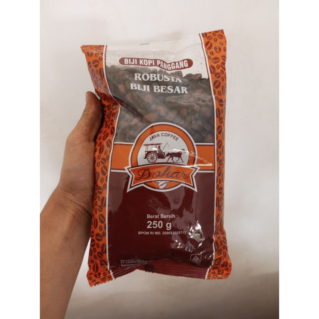 

Biji Kopi Panggang Dokar 250gram / Biji Kopi Sangrai/Biji Kopi Utuh / Biji Kopi Siap Giling/Biji Kopi Oven