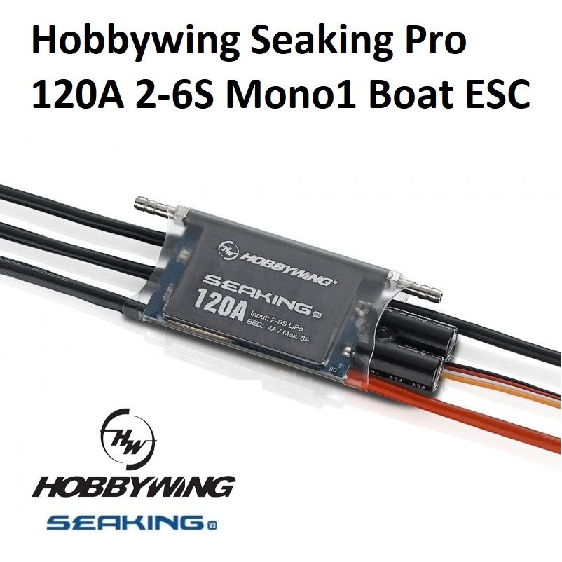 HOBBYWING Seaking Pro 120A 2-6s Brushless ESC RC Boat