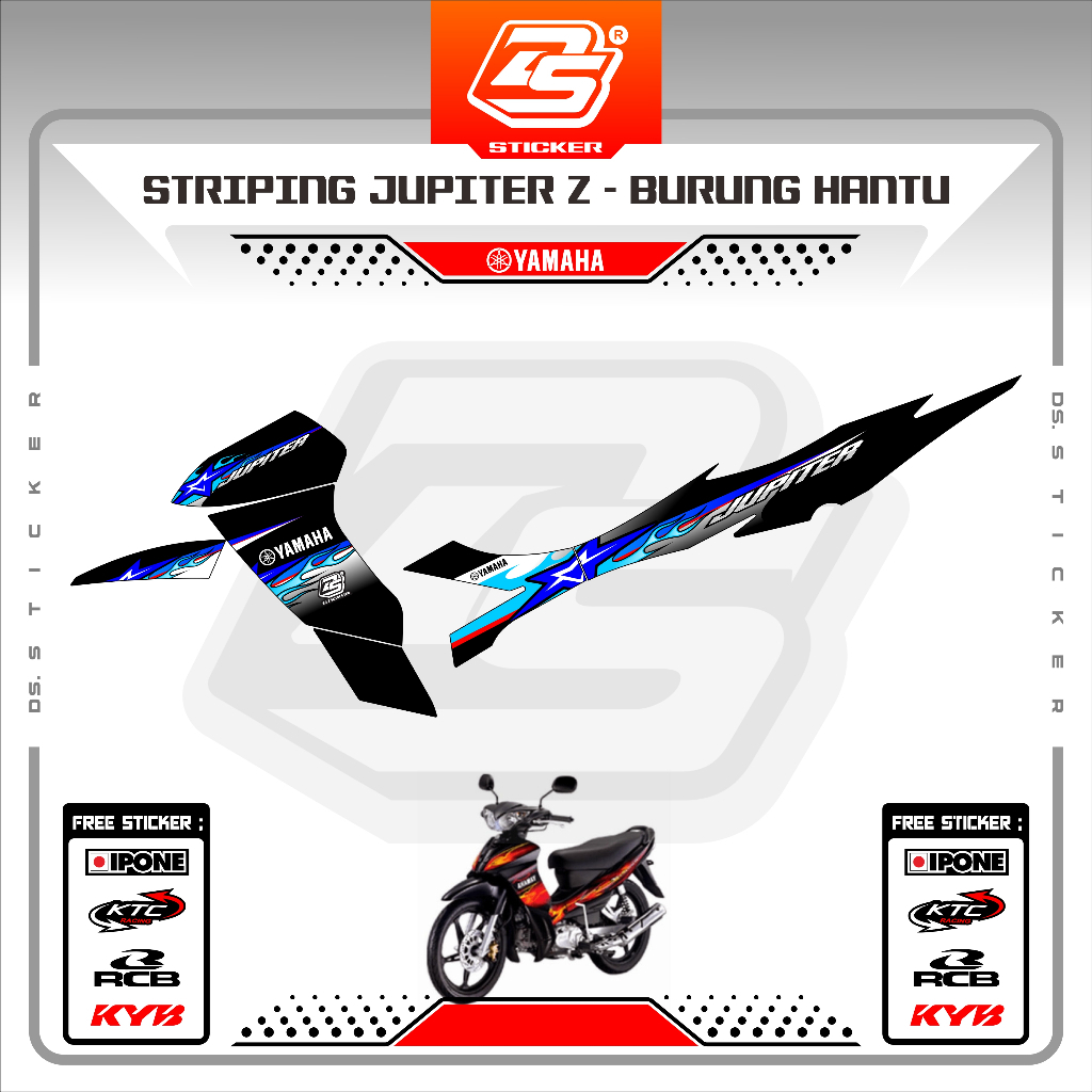 Sticker striping motor jupiter z burhan Decal Striping Jupiter Z Burhan Premium Racing DS070825