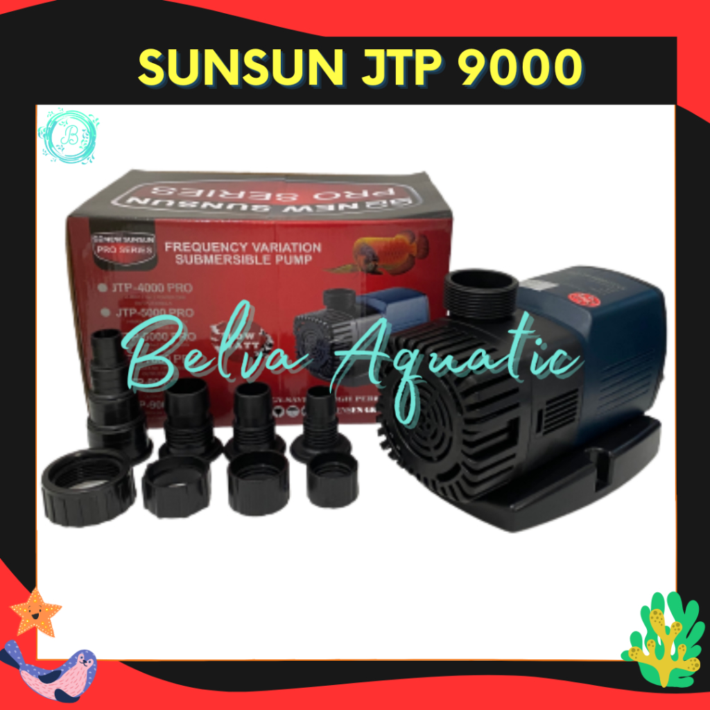 Sunsun JTP 9000 Low Watt Hemat Listrik Pompa Air Celup Kolam Ikan Koi Hidroponik Submersible Water P