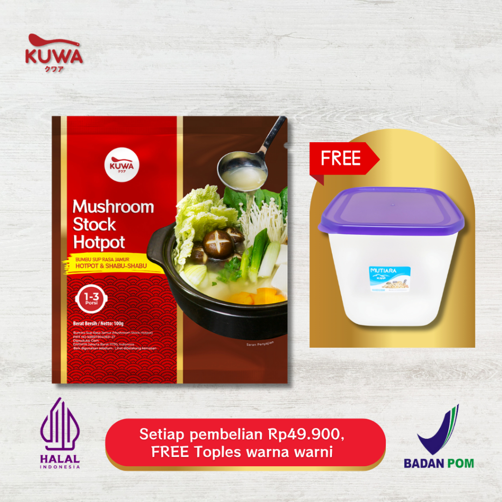 

KUWA Mushroom Stock Hotpot - Kaldu Sup Jamur - 100g