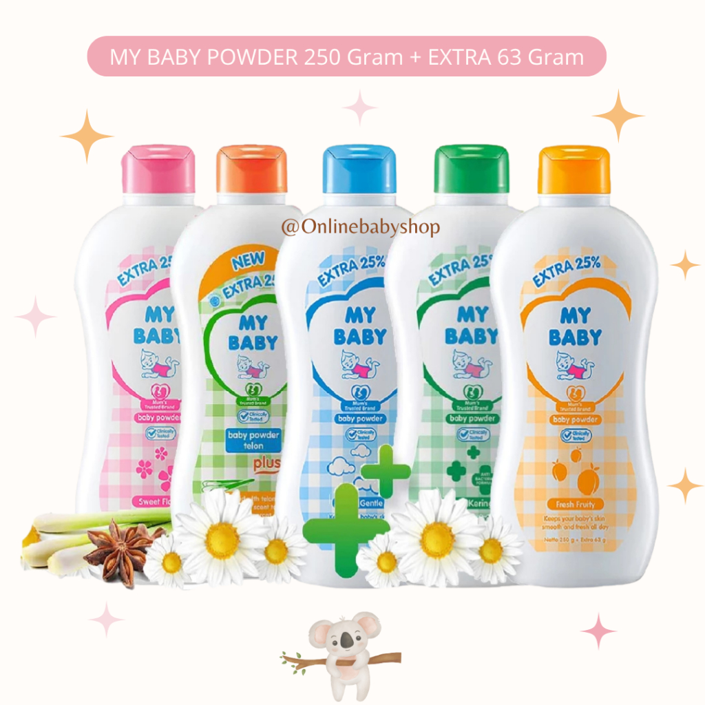 My Baby Powder/Bedak Tabur Bayi 250 Gram + EXTRA 63 Gram