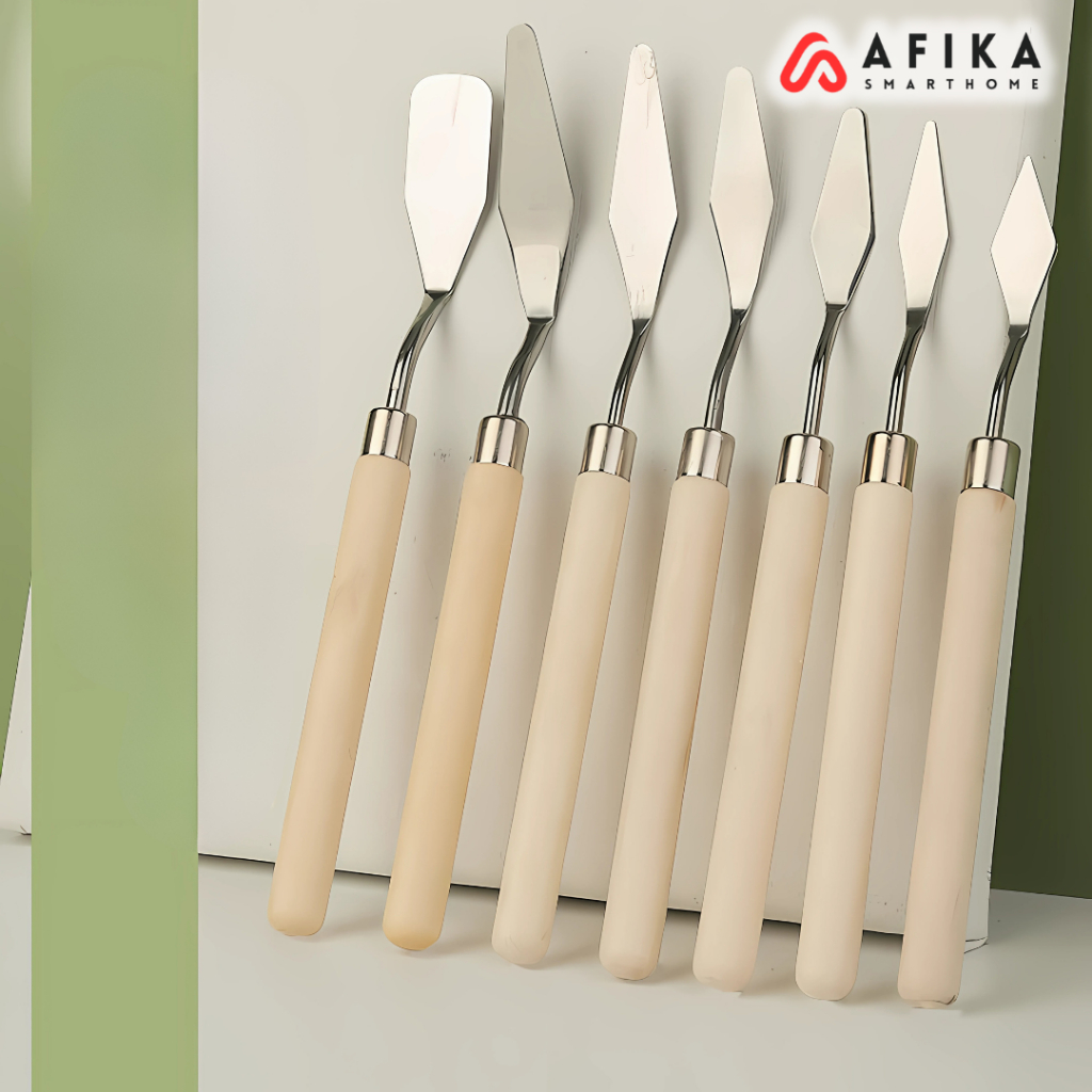 

Pisau Palet Lukis Cat Akrilik Painting Scraper Knife 7 PCS