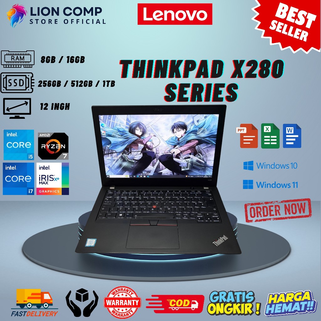 LENOVO THINKPAD X280 CORE i7 GEN 8th 16GB SSD 1TB NOT THINKPAD X390