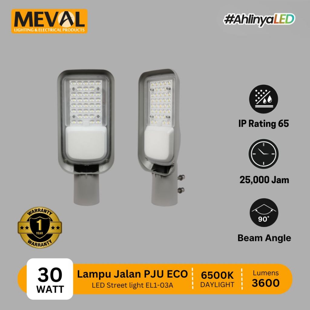 MEVAL Lampu Jalan PJU LED Streetlight ECO - 30 Watt