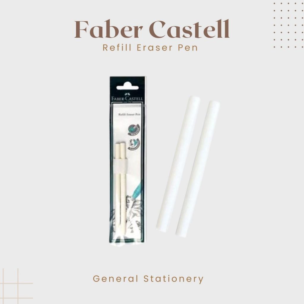 

Faber Castell Refill Eraser Pen / Refill Eraser Pen Set 2 / Isi Ulang Pulpen Penghapus Faber Castell