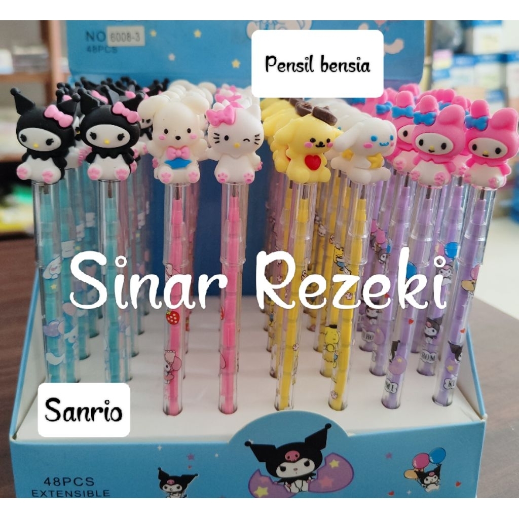 

3 buah!! Pensil bensia putus putus sanrio/pensil anak sekolah/pensil putusputus bensia sanrio kuromi