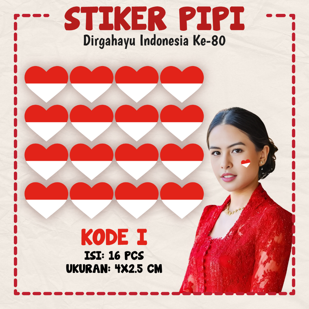 

Stiker Pipi Merah Putih Agustusan - Scrapbook & Face Sticker - Stiker Bendera Kemerdekaan HUT RI