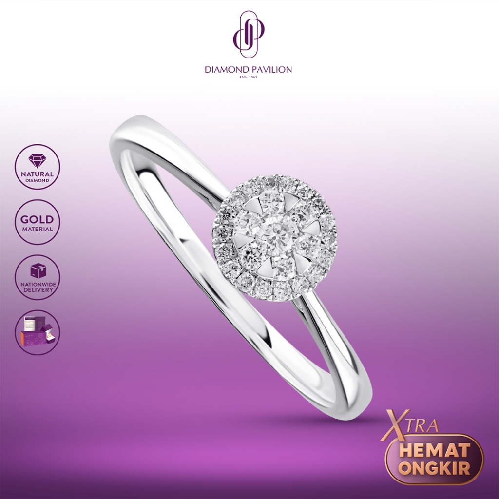 Diamond Pavilion Cincin Emas Batu Berlian Neifa Ring