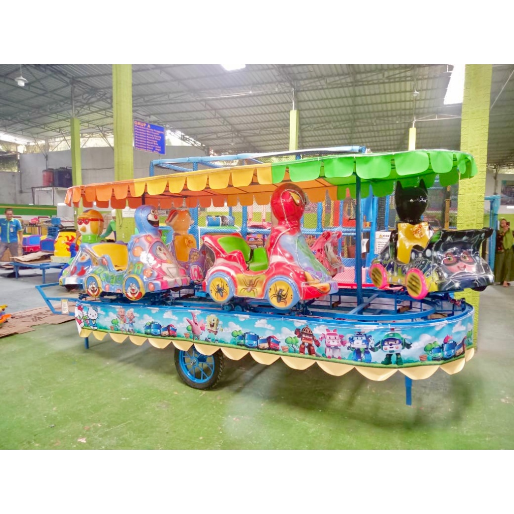 Odong Kereta Panggung Fiber Oval Karakter