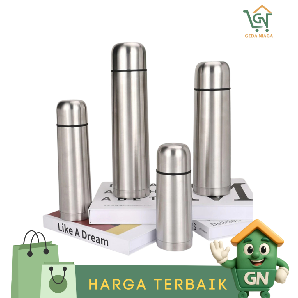 Termos Air Panas Stainless Steel Tahan Panas 24 Jam Premium Quality
