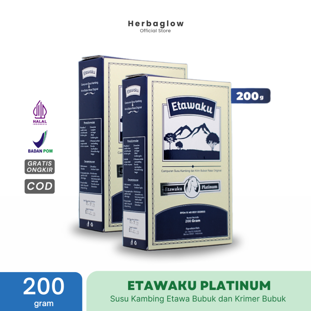 

2 BOX ETAWAKU PLATINUM - Susu Kambing Etawa Bubuk Atasi Masalah Paru-paru dan Sesak Nafas