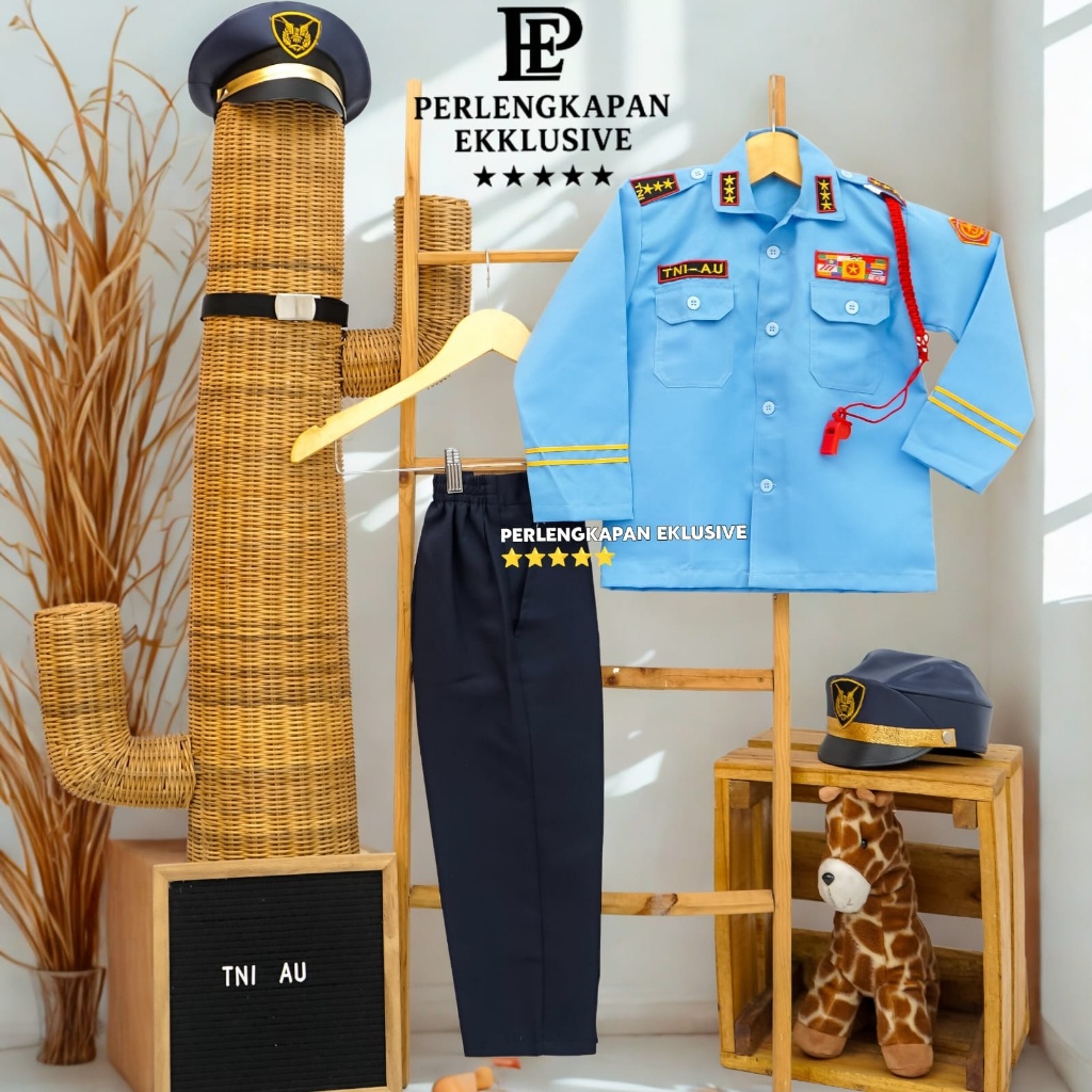BAJU ANAK AU - BAJU ANAK FROFESI AU - BAJU TK ANAK TNI AU - BAJU ANAK - BAJU TNI AU  SERAGAM ANaK AU