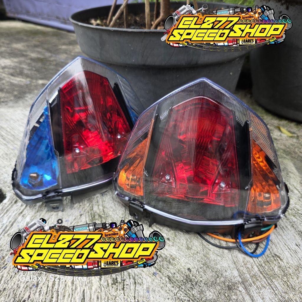 STOPLAMP LAMPU STOP MIO M3 125 MIO Z 125 CUSTOM SMOKE HITAM OREN LAMPU STOP BELAKANG STOPLAMP MIO 12