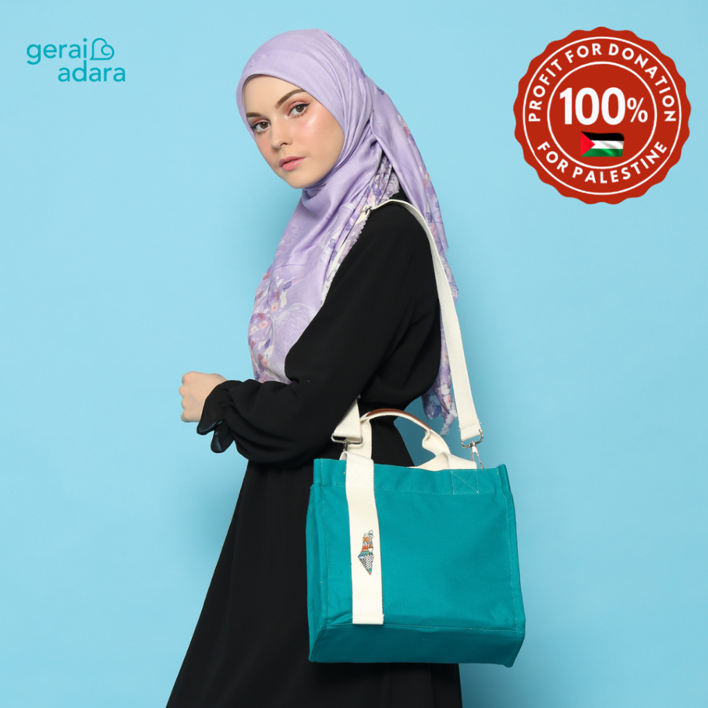 Tas Palestina - Tas Selempang Palestina - Tas Kanvas Premium - Merchandise Palestine - ZEFA Series
