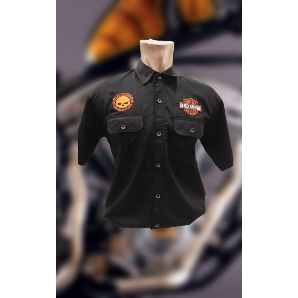 kemeja Harley tengkorak art 936