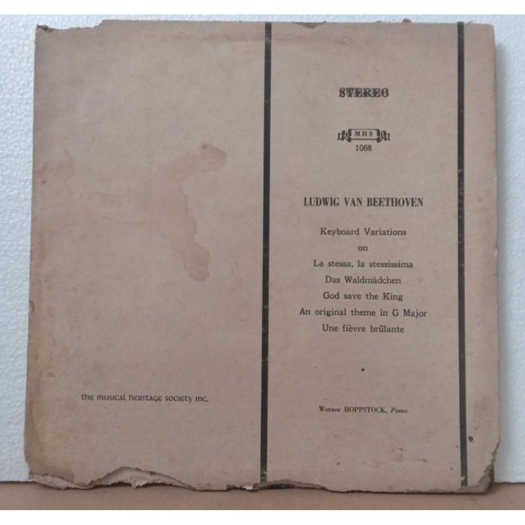 Vinyl Piringan Hitam 12 inch Ludwig Van Beethoven 1770 - 1827