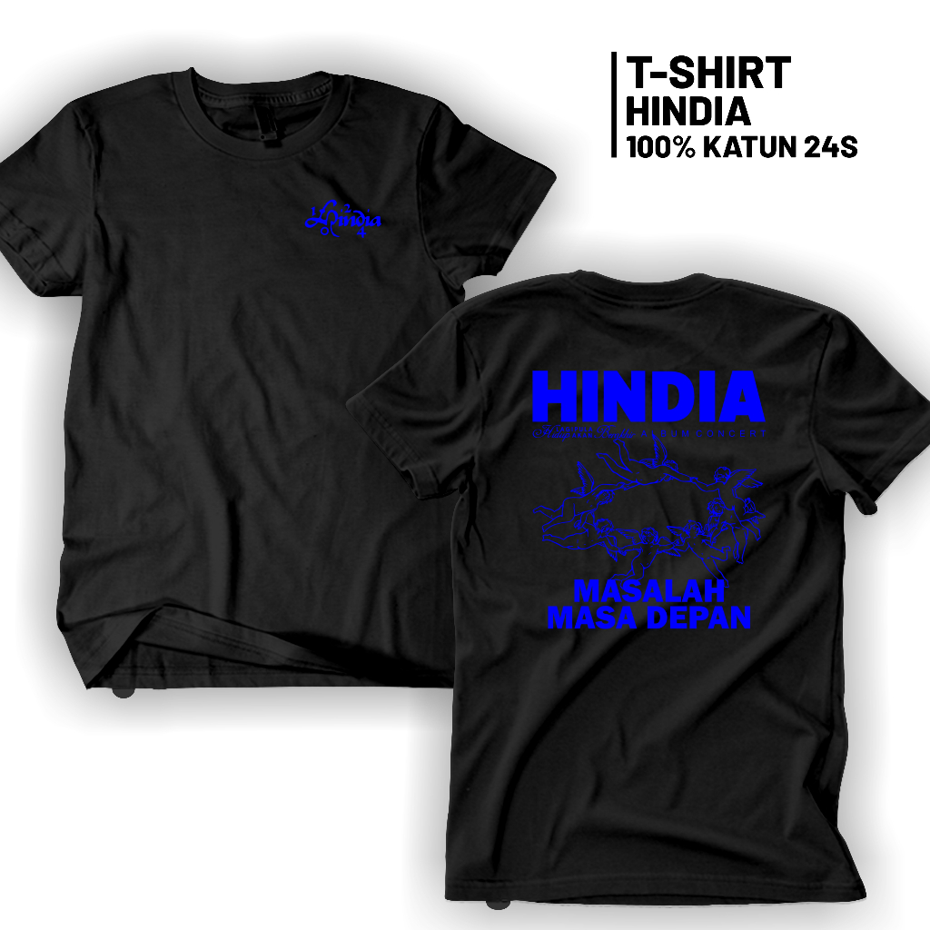 Kaos HINDIA - Tracklist Masalah Masa Depan Bahan Tebal Cotton Combad 24s Tebal Tshirt Hindia