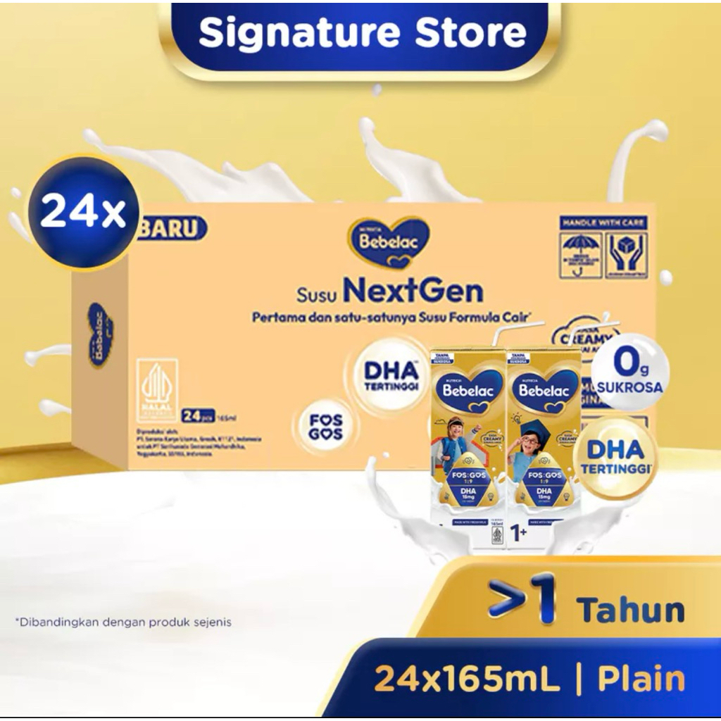 

Bebelac Susu Formula Cair Rasa Plain 165ml x 24pcs (Bebelac Uht)
