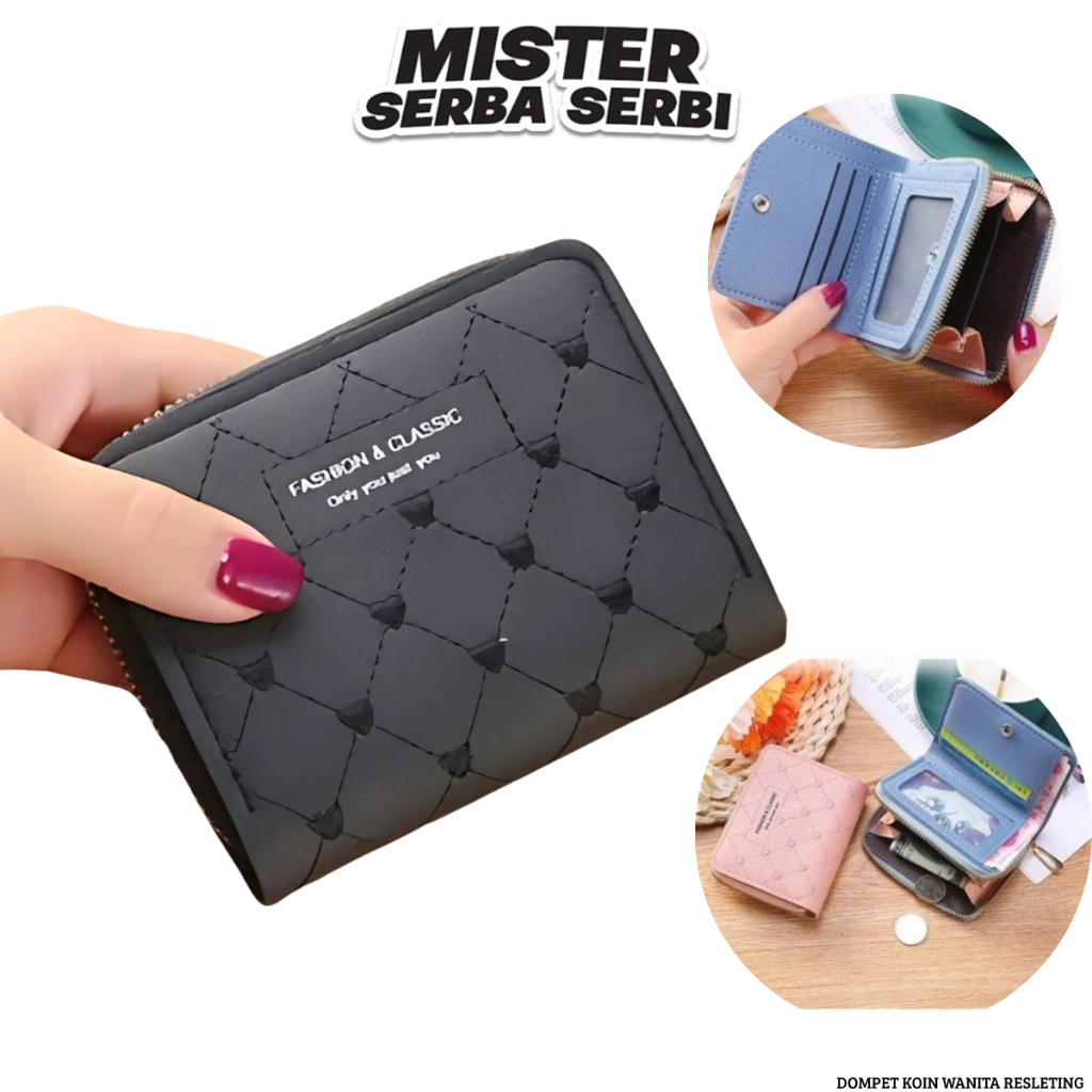 MSS DOMPET KOIN WANITA RESLETING 888 DOMPET LIPAT KOIN TAS DOMPET KARTU FASHION WANITA KOREA IMPORT 